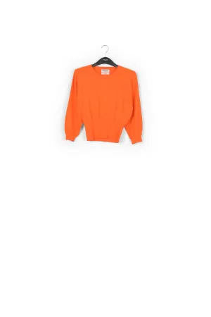 Orange knitted sweater with fitted waist