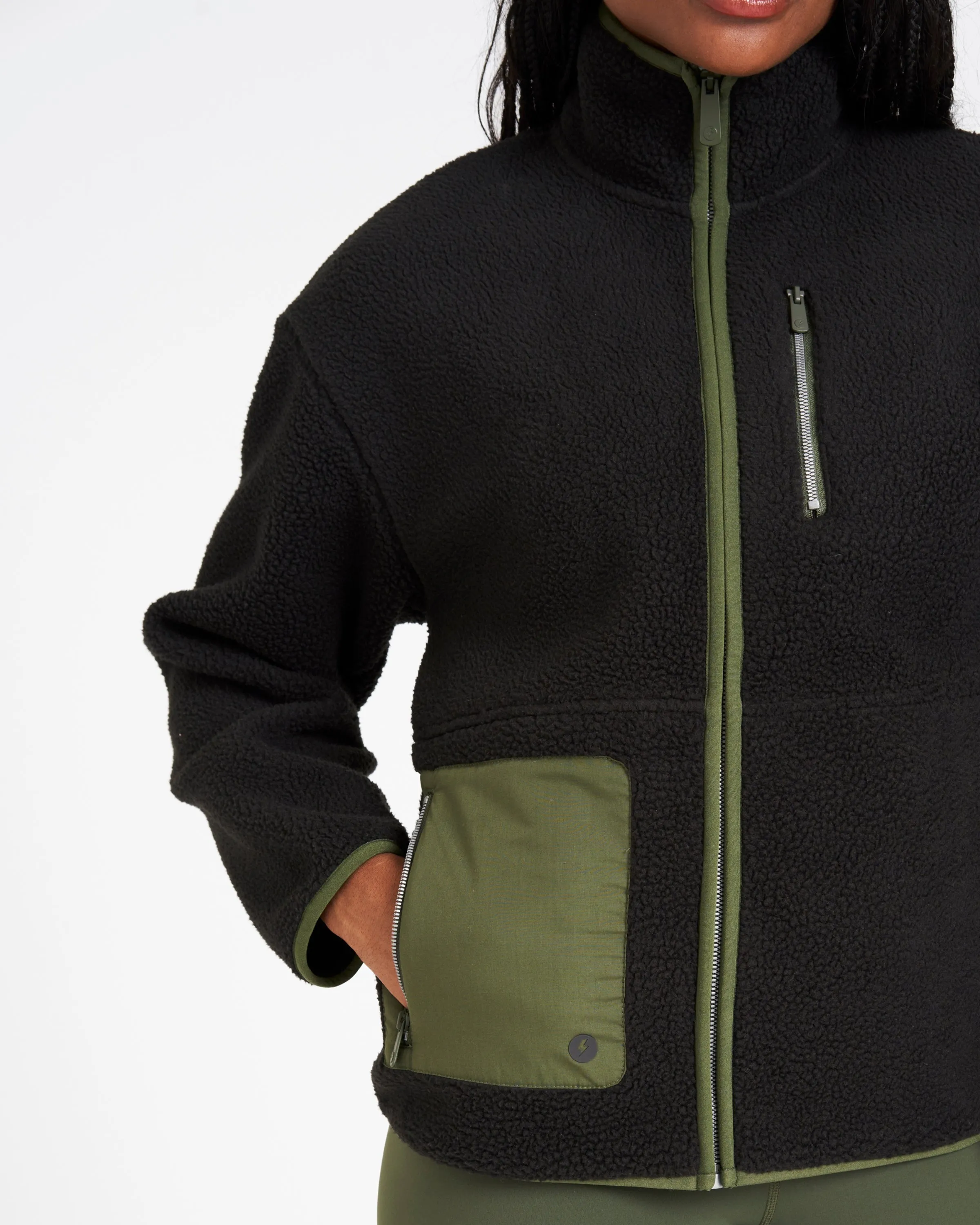 OUTSIDER Zip Up Fleece Black