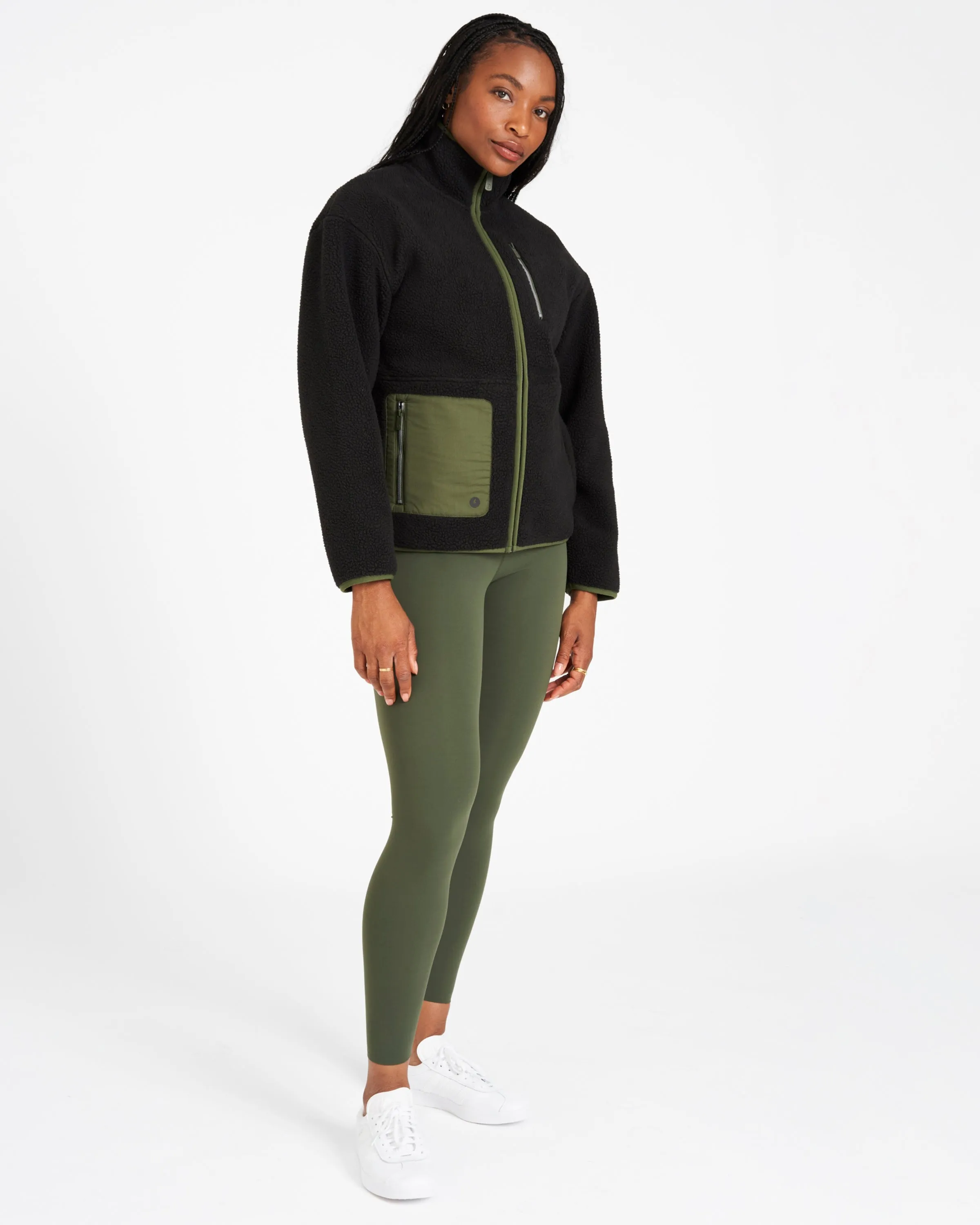 OUTSIDER Zip Up Fleece Black