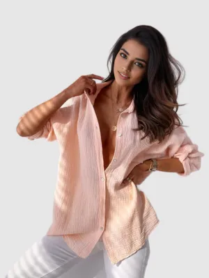 Peach One Shoulder Maxi Dress