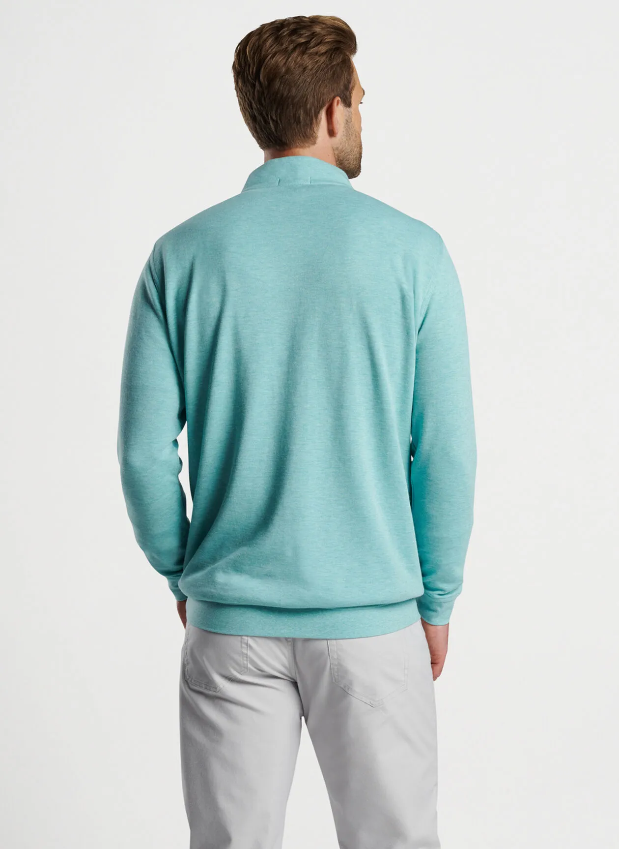 Peter Millar Mens Classic Fit Crown Comfort Pullover - CLOUD
