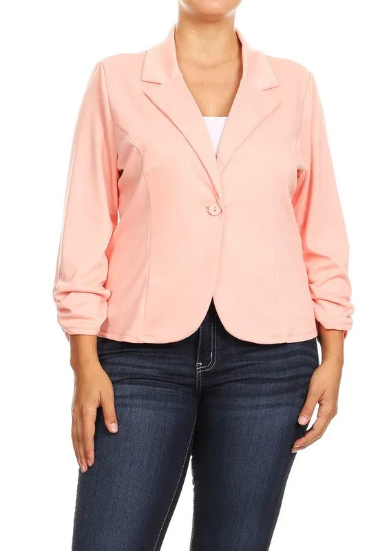 Plus Waist Length Blazer