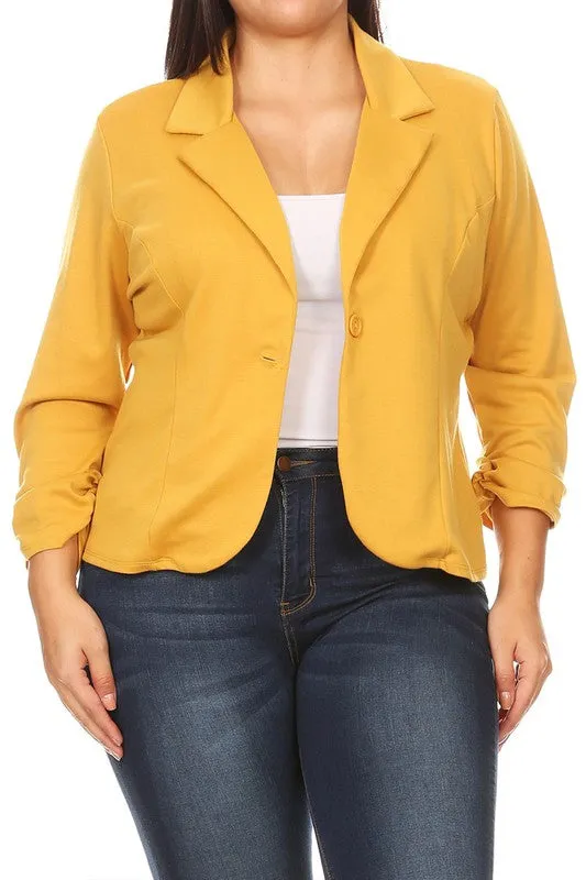 Plus Waist Length Blazer