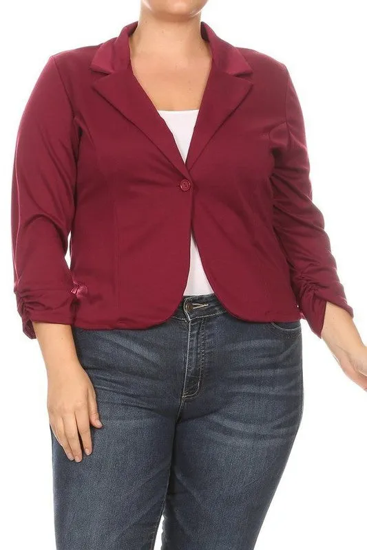 Plus Waist Length Blazer