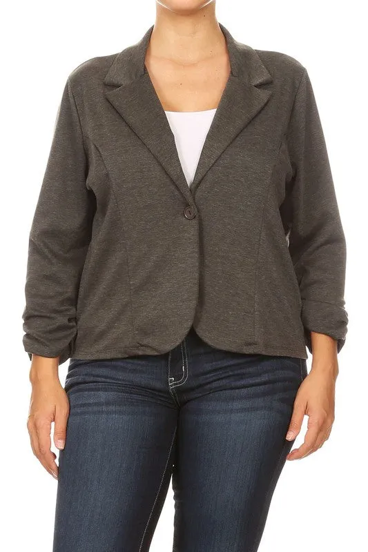 Plus Waist Length Blazer
