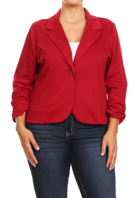 Plus Waist Length Blazer