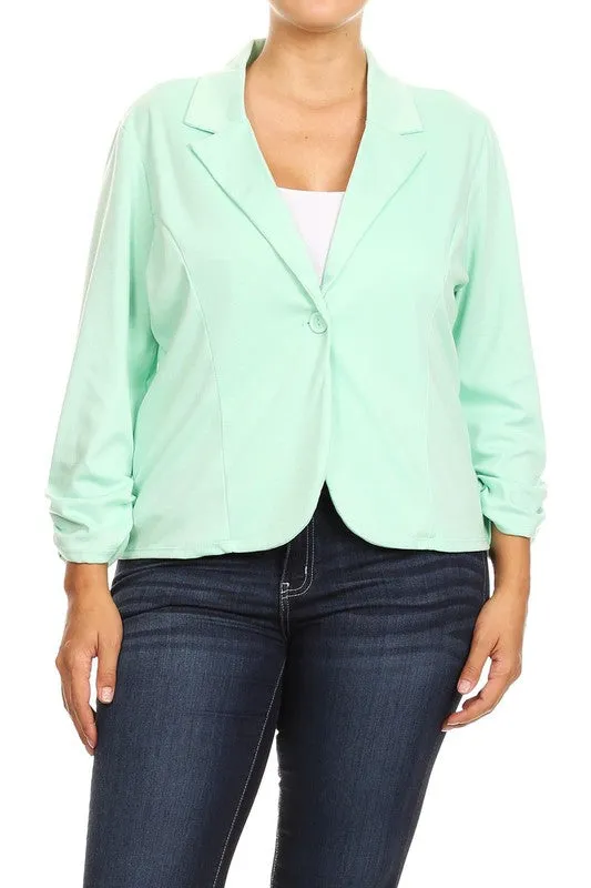 Plus Waist Length Blazer