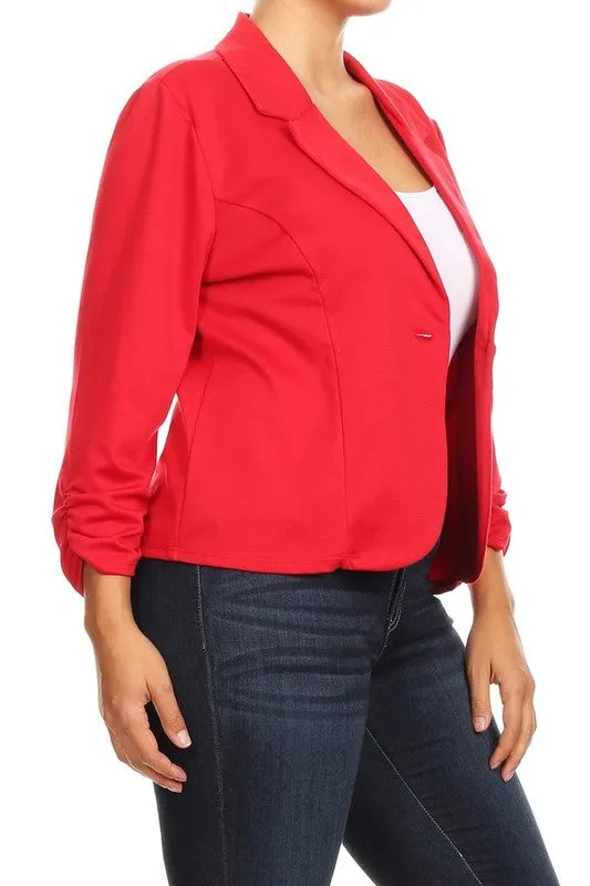 Plus Waist Length Blazer