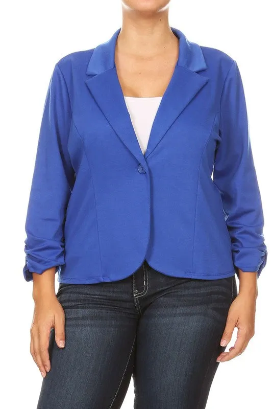 Plus Waist Length Blazer