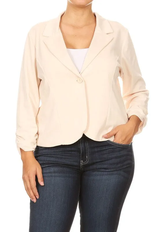 Plus Waist Length Blazer