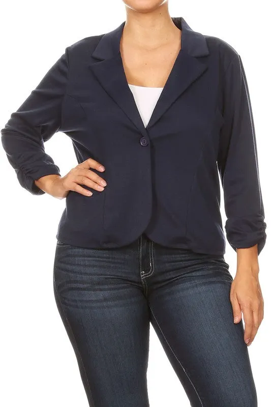 Plus Waist Length Blazer