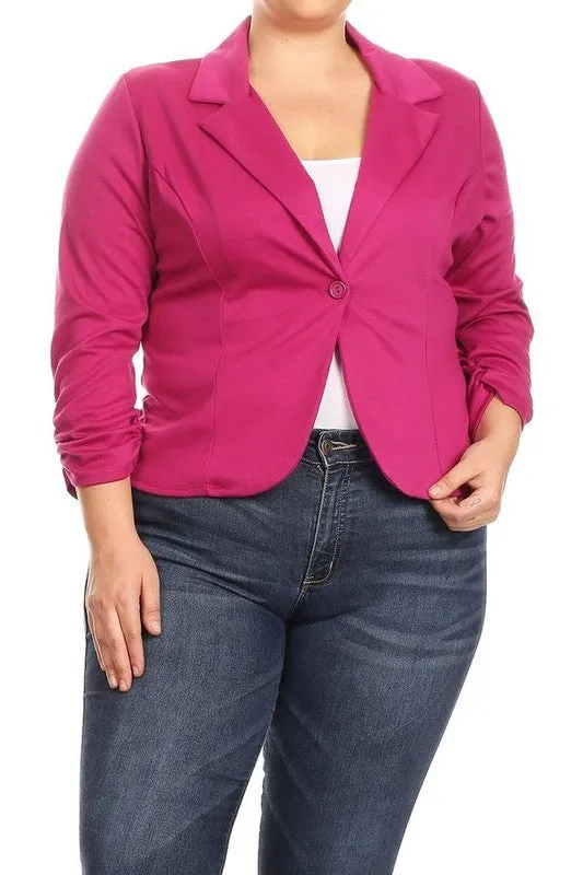 Plus Waist Length Blazer
