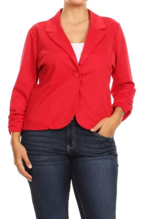 Plus Waist Length Blazer
