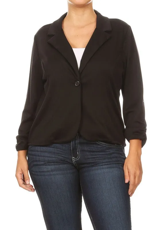 Plus Waist Length Blazer