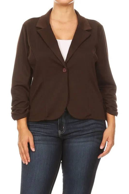 Plus Waist Length Blazer