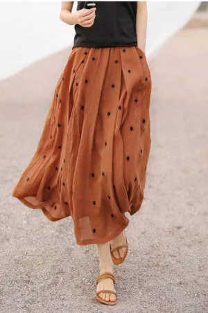 Polka Dots Printing Skirt