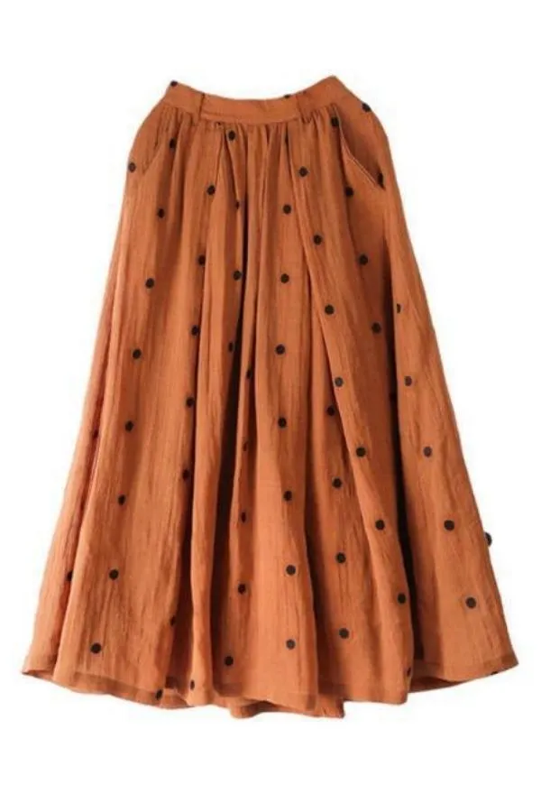 Polka Dots Printing Skirt