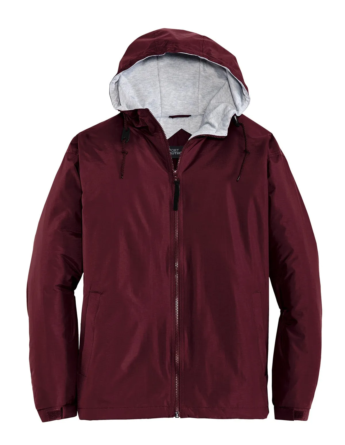 Port Authority Team Jacket.  JP56 Maroon/ Light Oxford
