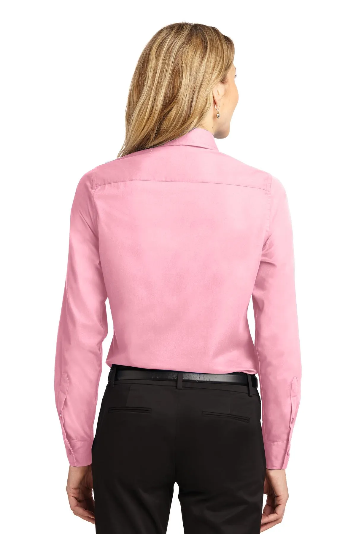 Port Authority Women's Long Sleeve Easy Care Shirt.  L608 Light Pink