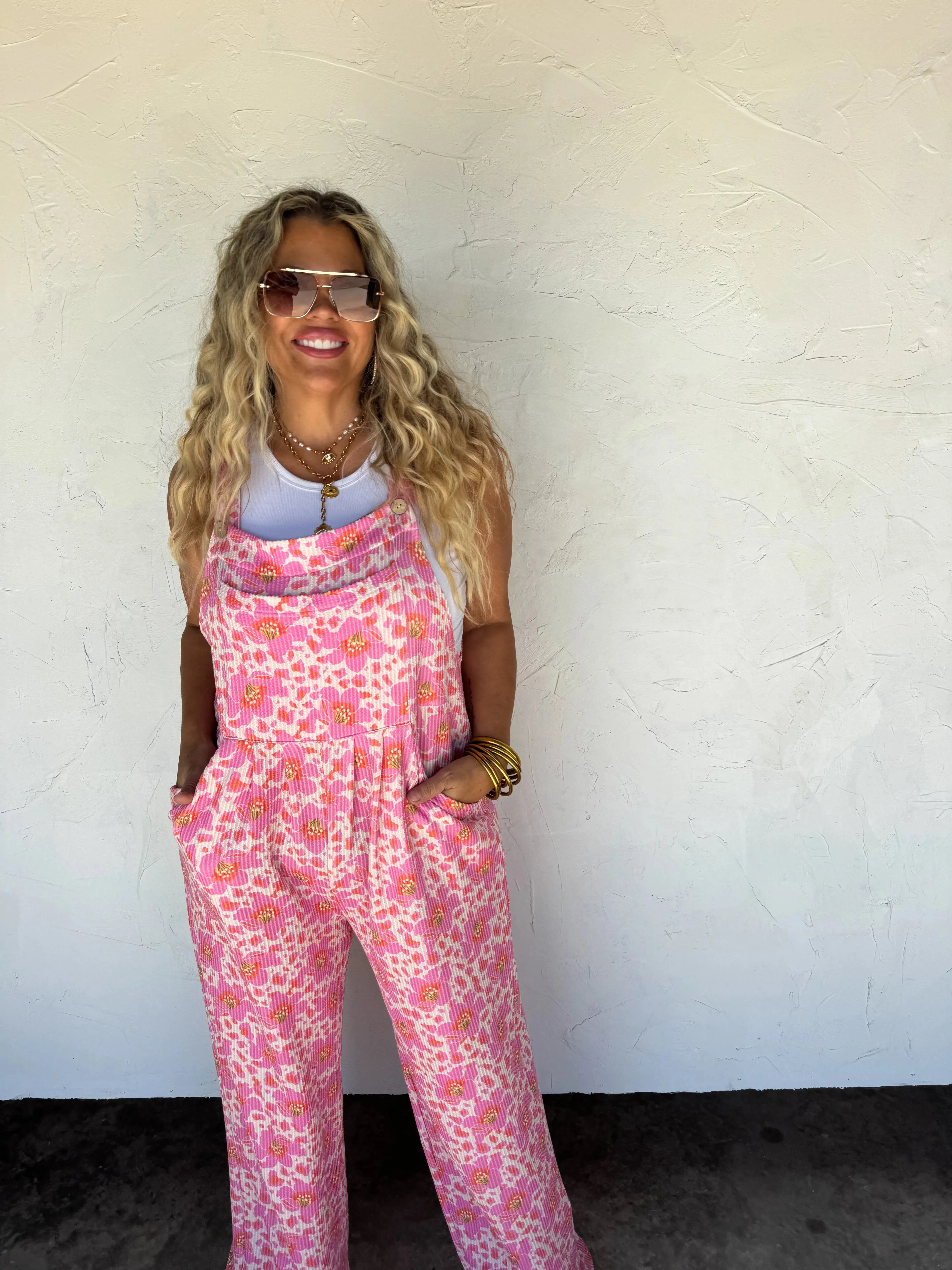 PRE-ORDER: Cassidy Floral Boho Overalls