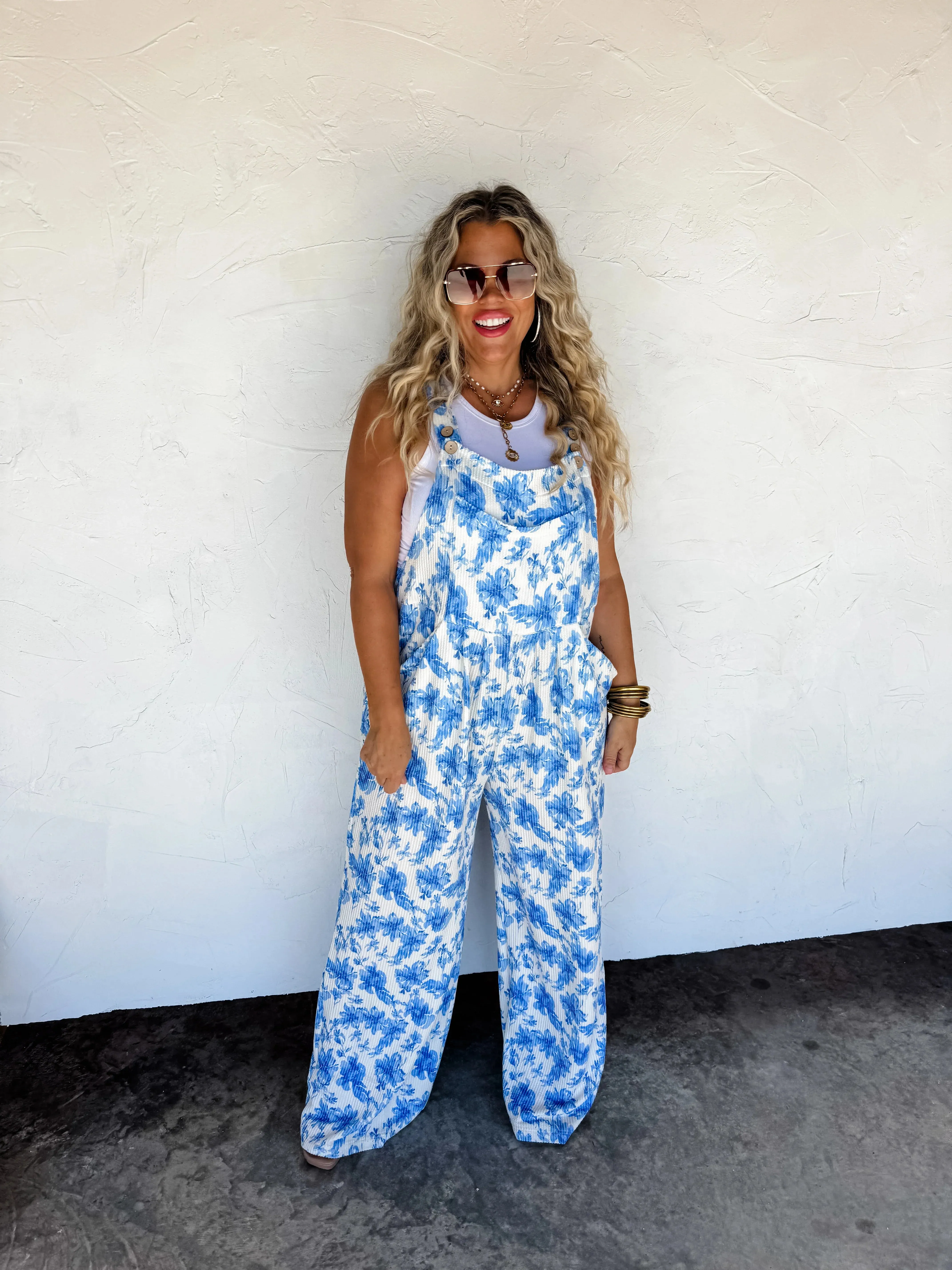 PRE-ORDER: Cassidy Floral Boho Overalls