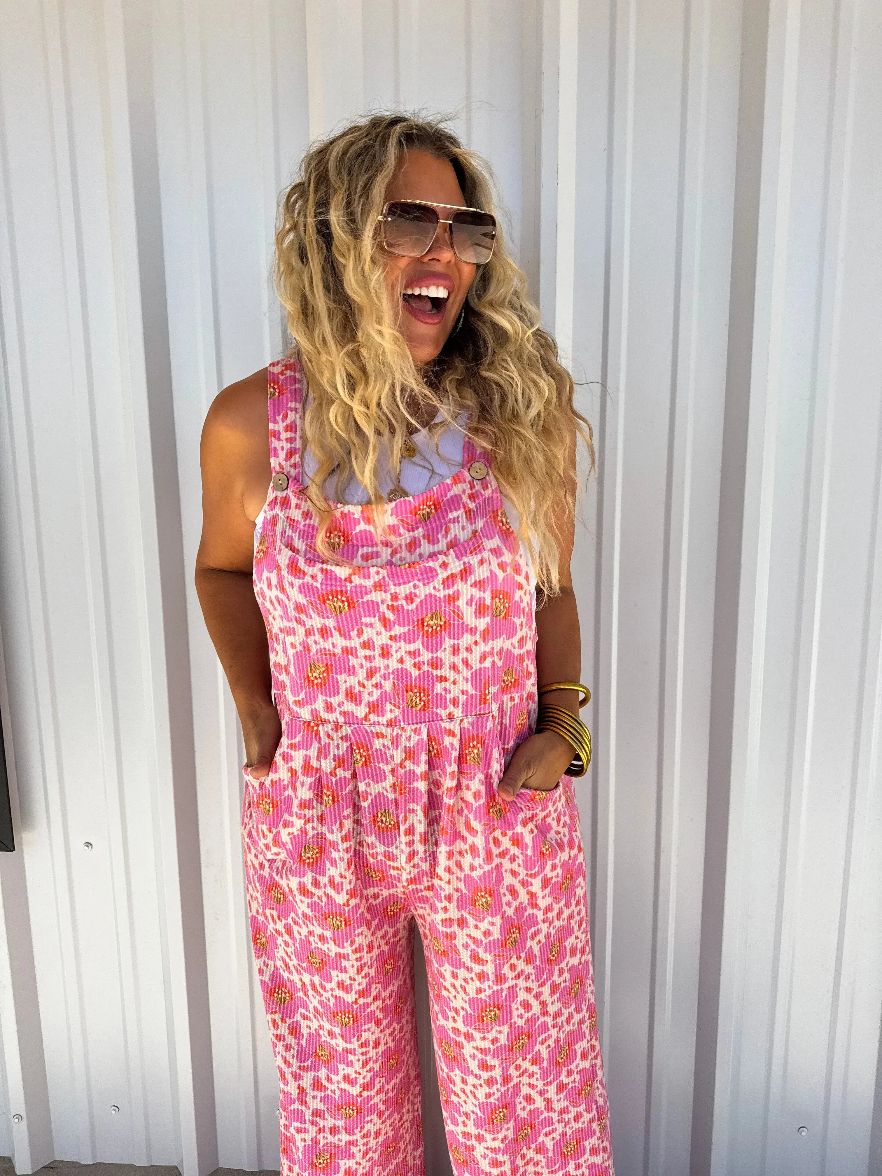PRE-ORDER: Cassidy Floral Boho Overalls