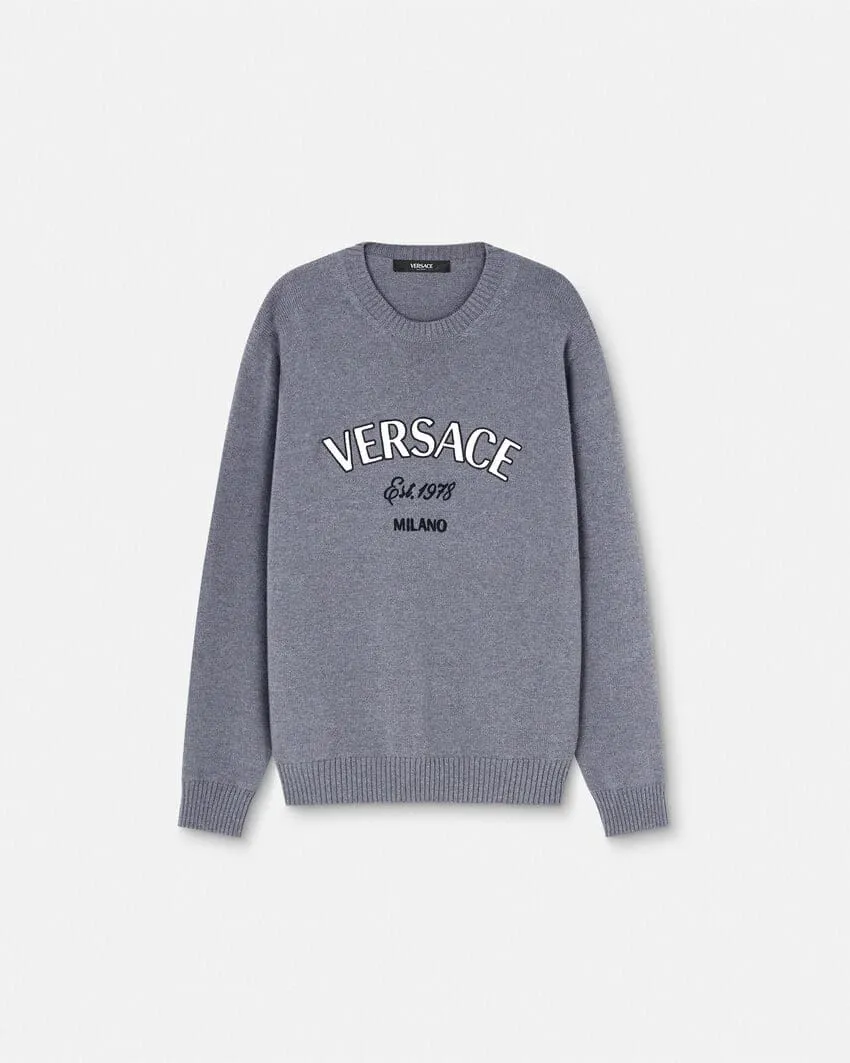 Premium Milano Stamp Embroidered Wool Jumper