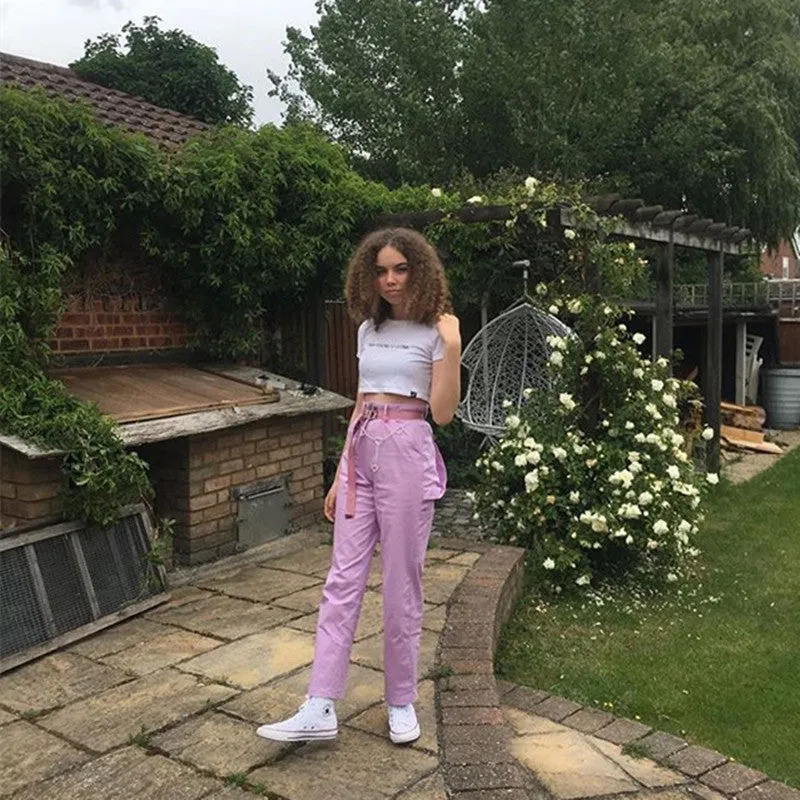 "PURPLE SIDE POCKET" OVERALLS PANTS K050301