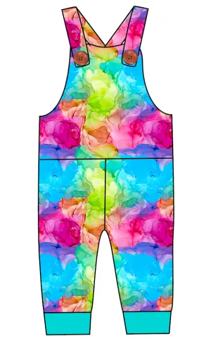 Rainbow Splash Overalls and Shortalls
