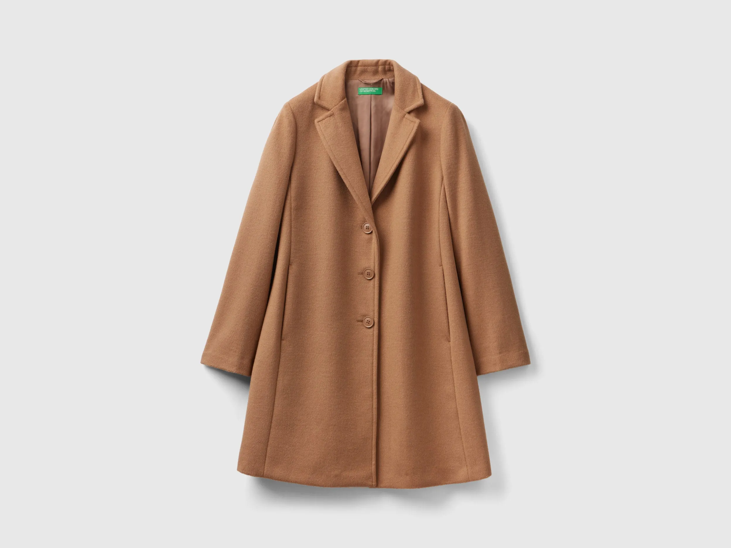 Relaxed Fit Button Down Solid Longline Coat