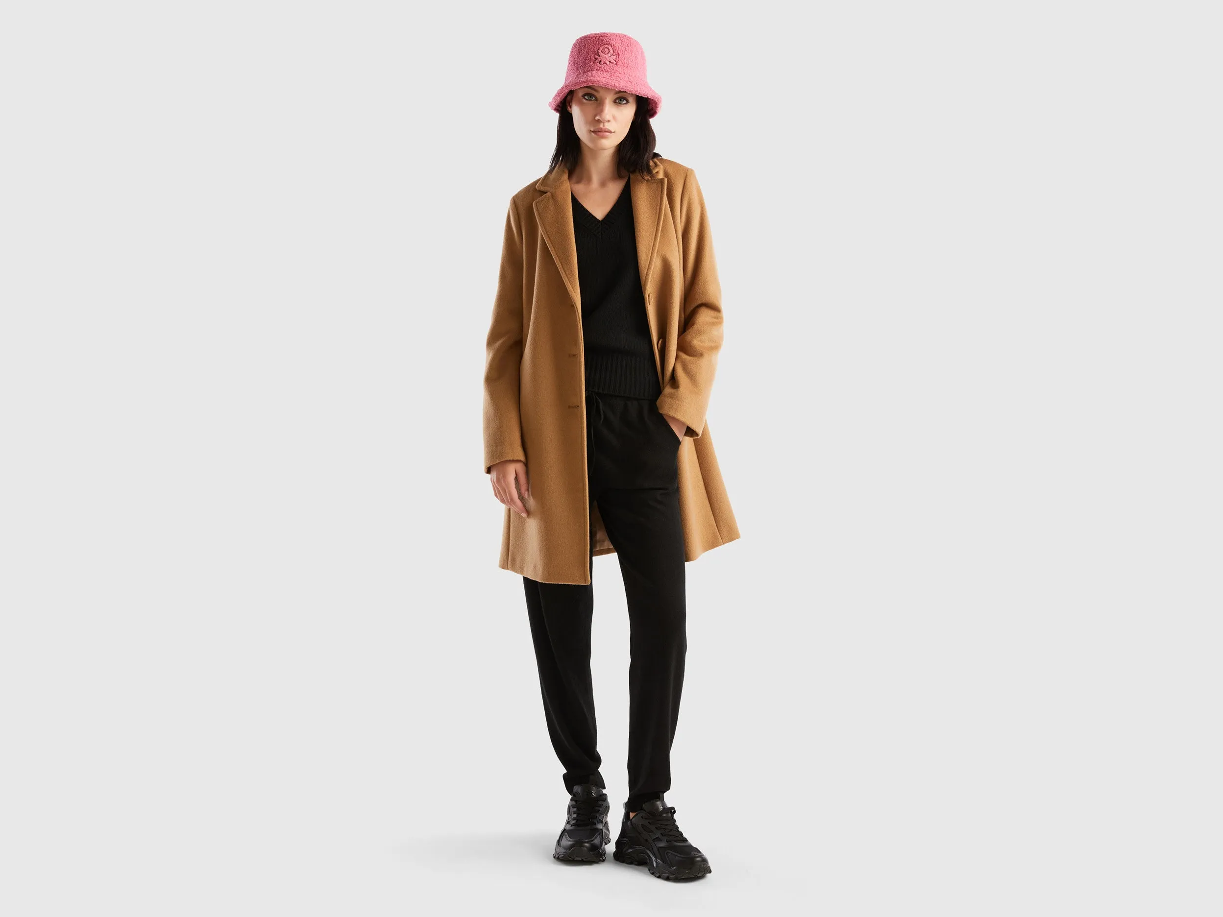 Relaxed Fit Button Down Solid Longline Coat
