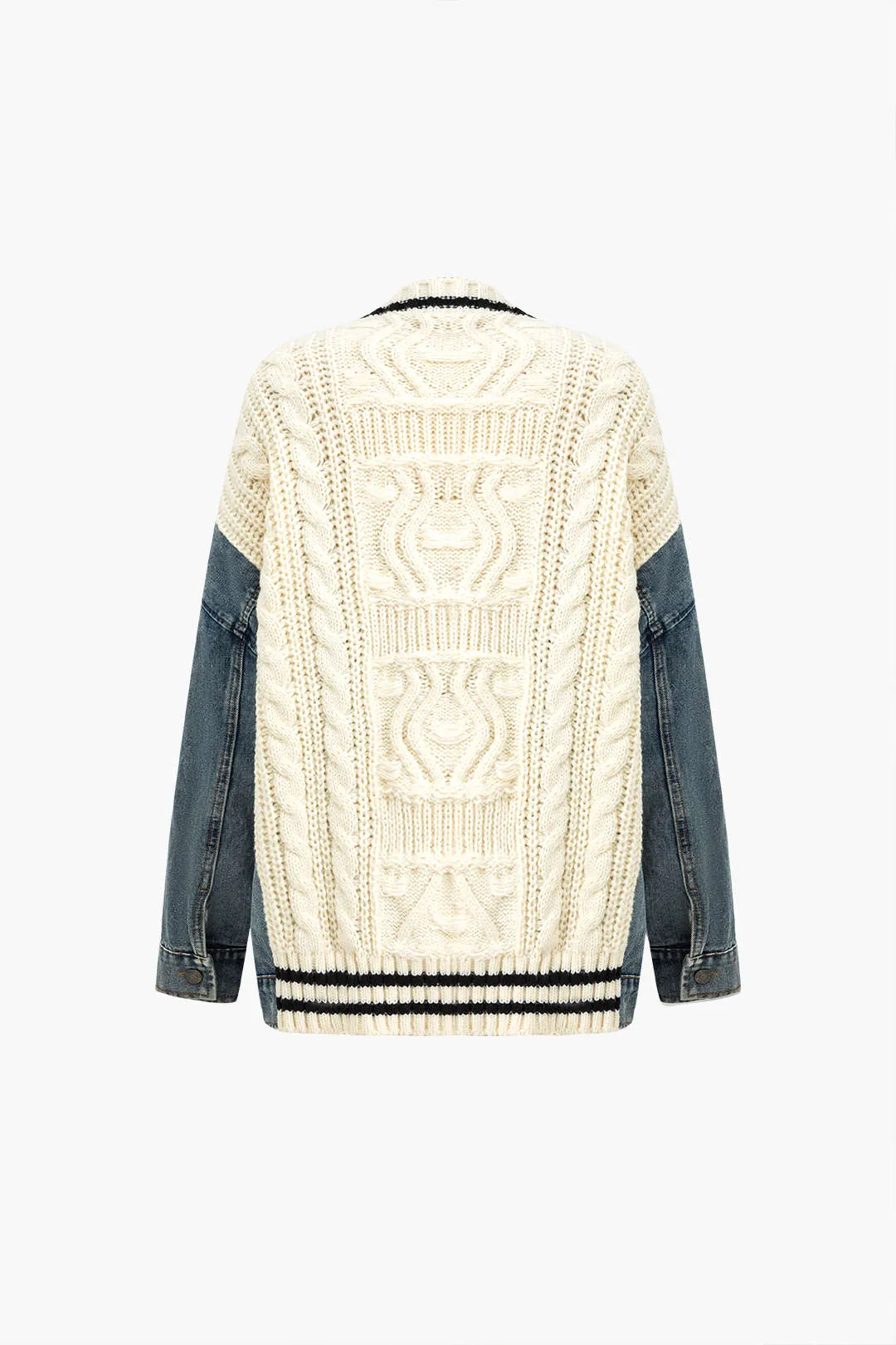 Renee - Stylish Patchwork Pocket Woman's Sweater Cardigan