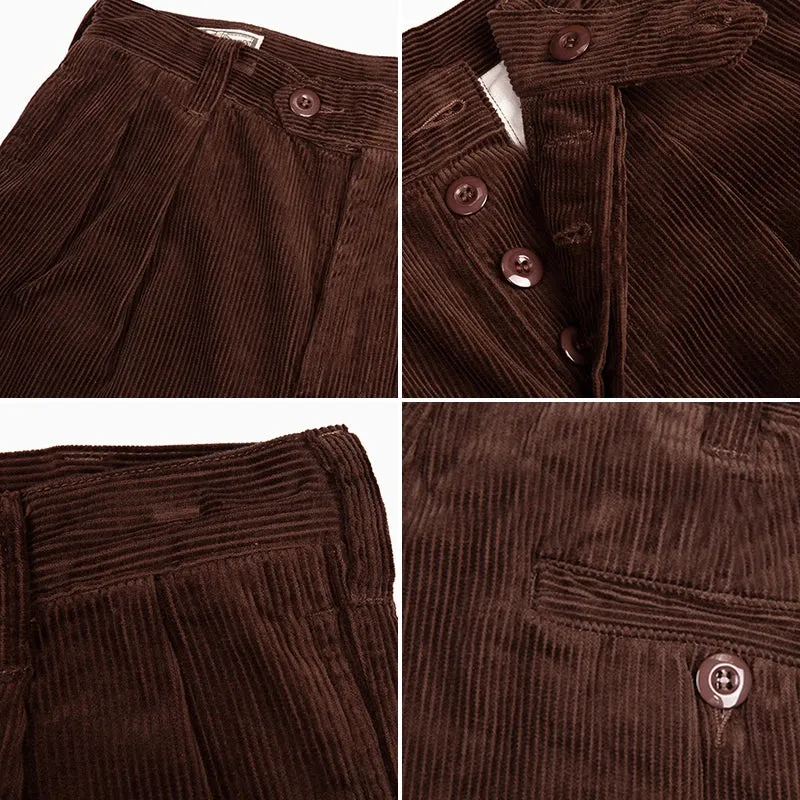 Retro Corduroy Cargo Pants - High-Quality Black Pocket Thick Straight Casual Streetwear Pants