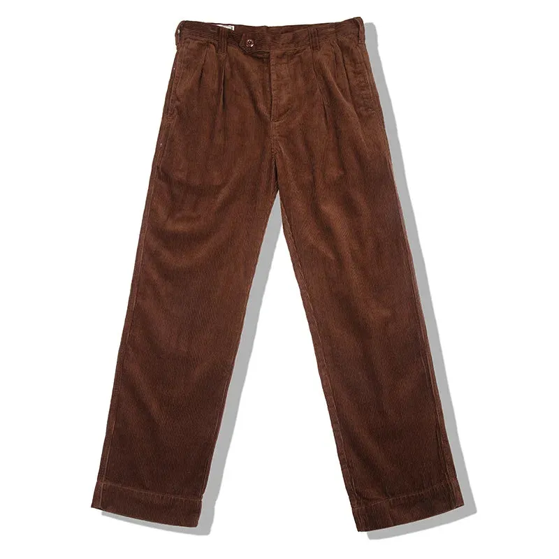 Retro Corduroy Cargo Pants - High-Quality Black Pocket Thick Straight Casual Streetwear Pants