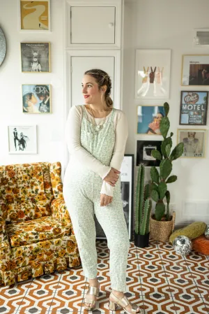 rhythm overall jumper in mint floral
