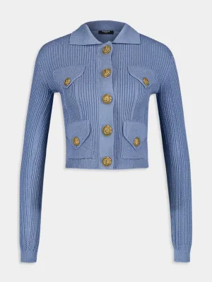 Ribbed Knit Button-Up Cardigan