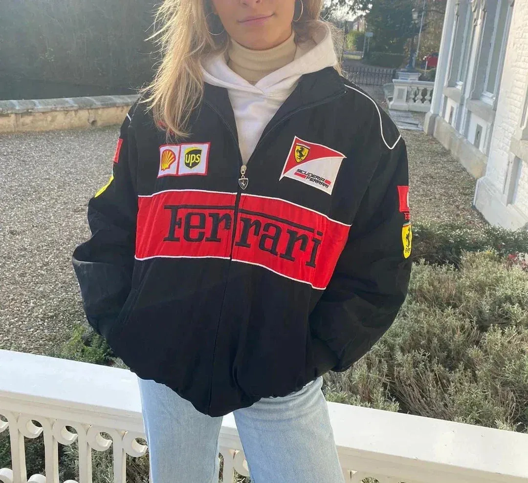 Rider™ | Vintage Black Sports Fashion Racer Jacket