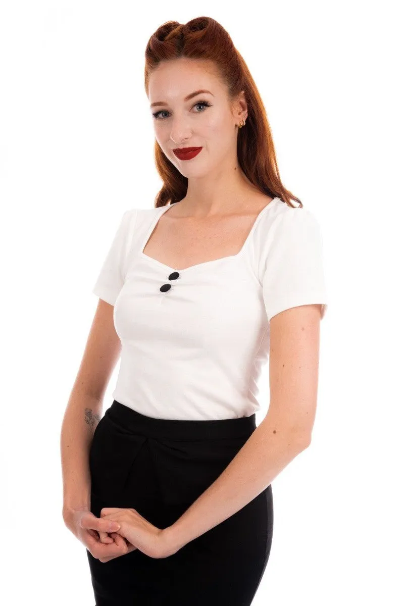 Ro Rox Doris Pinup 1950's Retro Sweetheart Top