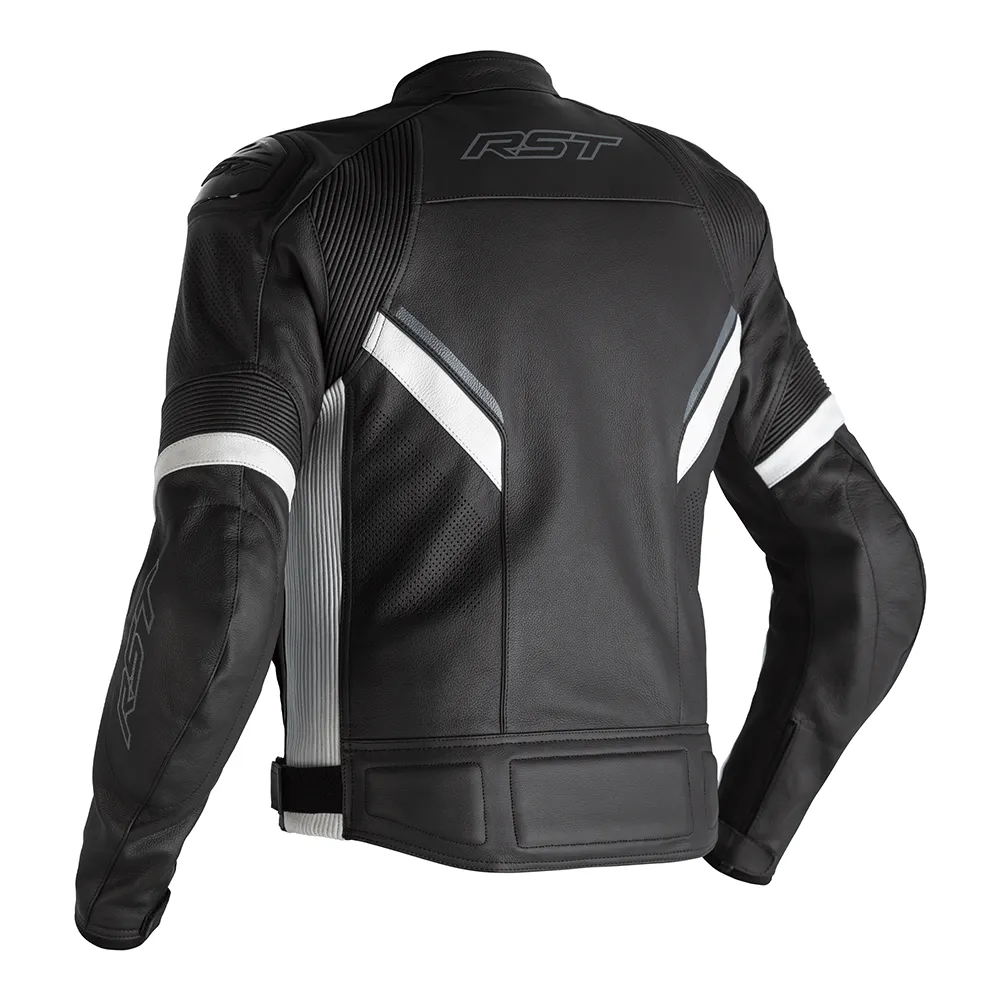 RST SABRE CE LEATHER JACKET [BLACK/WHITE]