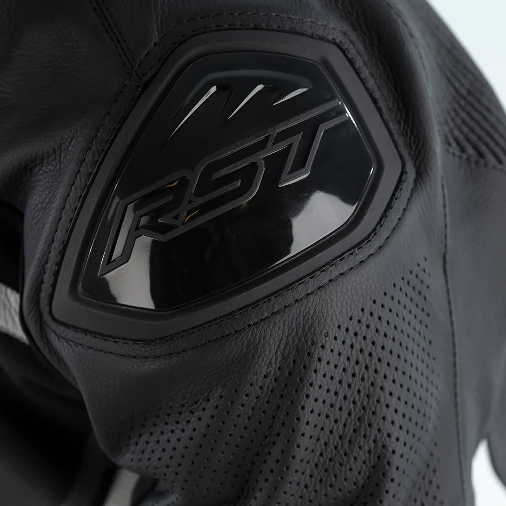 RST SABRE CE LEATHER JACKET [BLACK/WHITE]