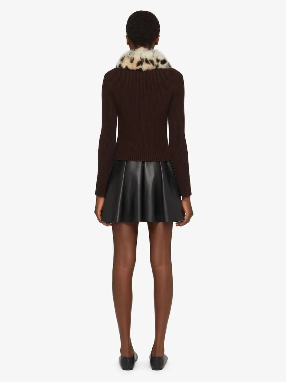Russet Brown Wool and Cashmere Cardigan