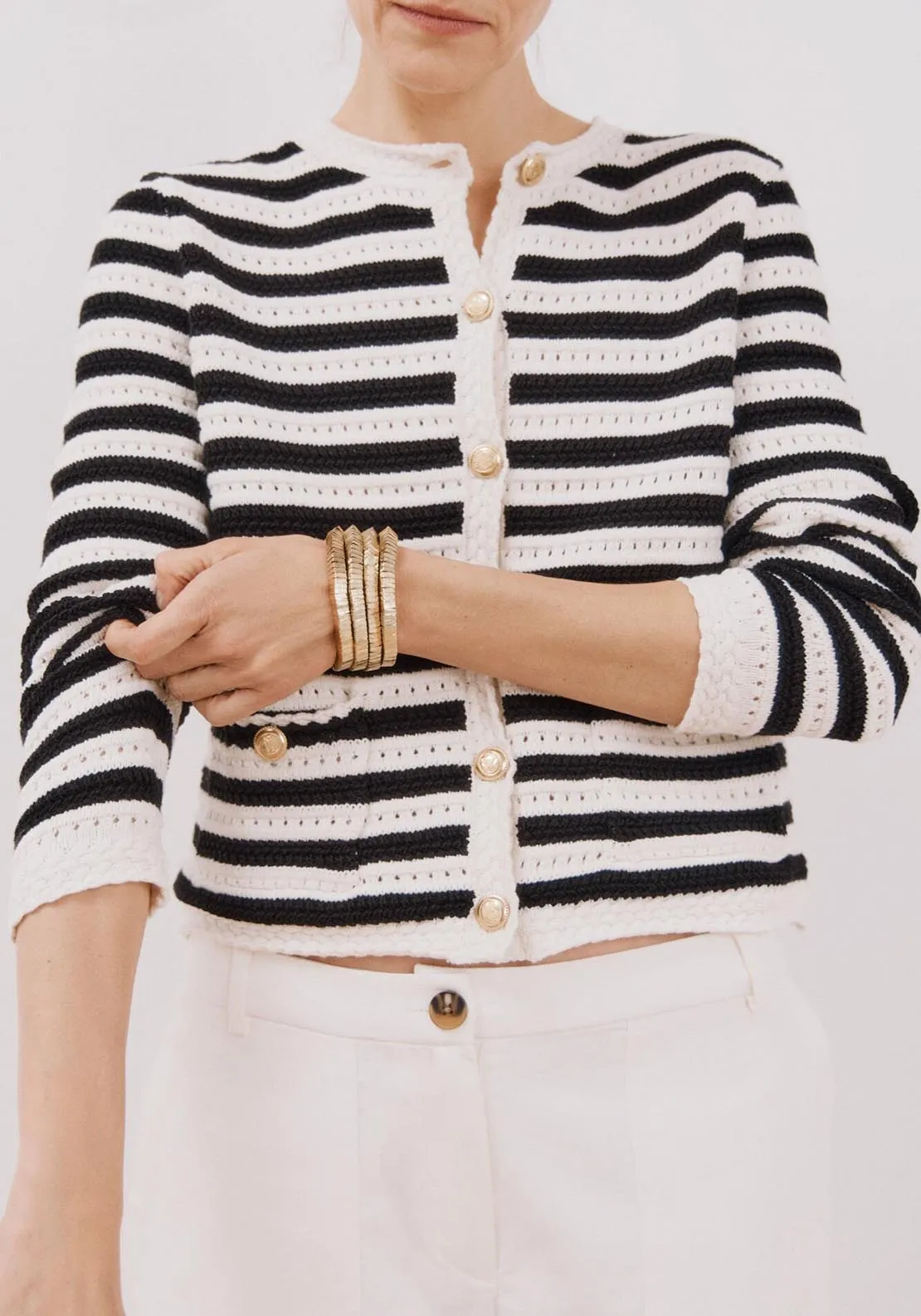 Short Jacket With Buttons - Black