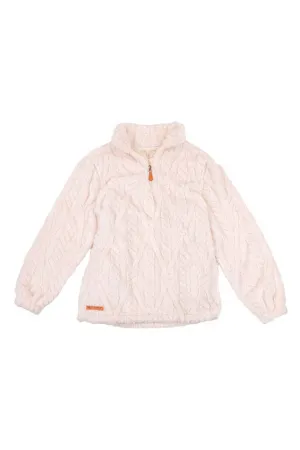 Simply Southern Youth Kate 1/4 Zip Pullover for Girls in Snow | PP-0224-YTH-PULL-KATE-SNOW