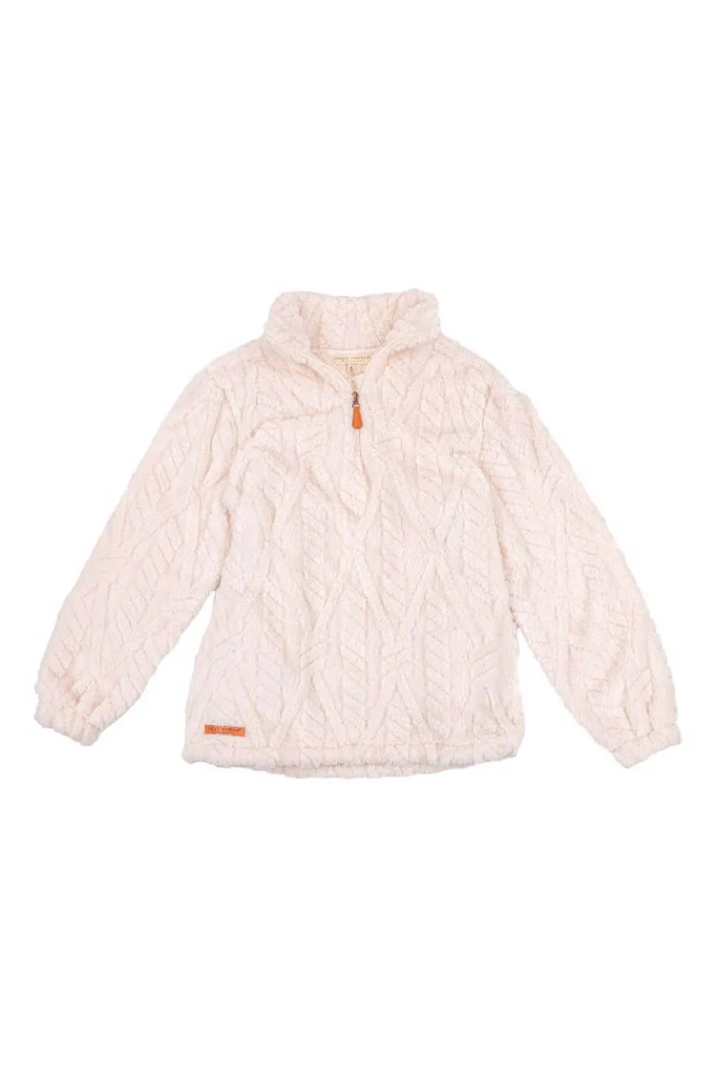 Simply Southern Youth Kate 1/4 Zip Pullover for Girls in Snow | PP-0224-YTH-PULL-KATE-SNOW