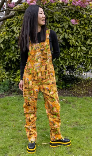SIZES 4XS/3XS* Run & Fly x The Mushroom Babes Natural Babes Stretch Twill Dungarees