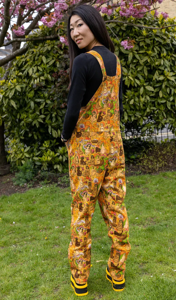 SIZES 4XS/3XS* Run & Fly x The Mushroom Babes Natural Babes Stretch Twill Dungarees