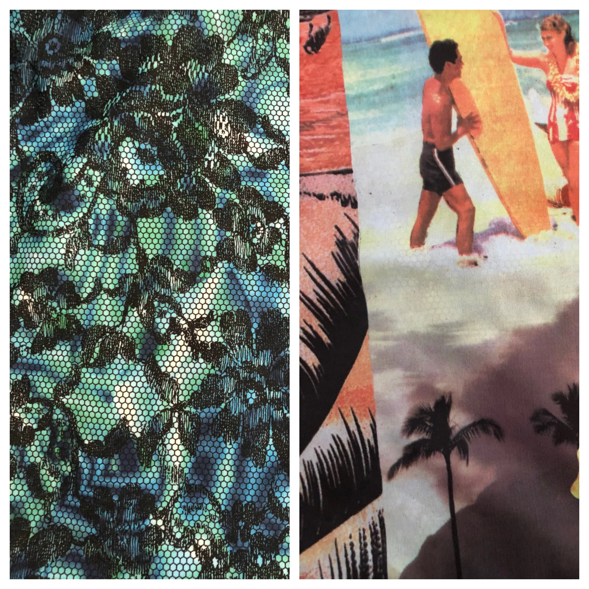 SKIRT/COVERUP BLUE LACE/1950’s HAWAII