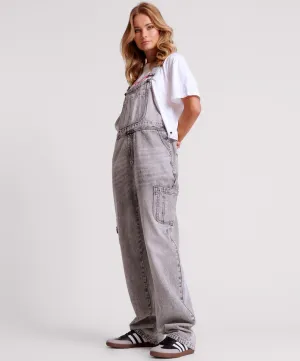Slate Acid Denim Overalls