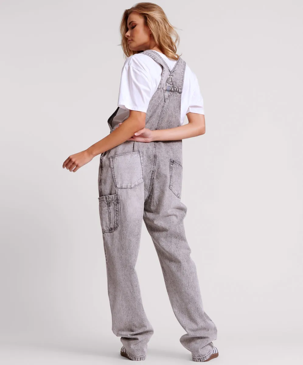Slate Acid Denim Overalls
