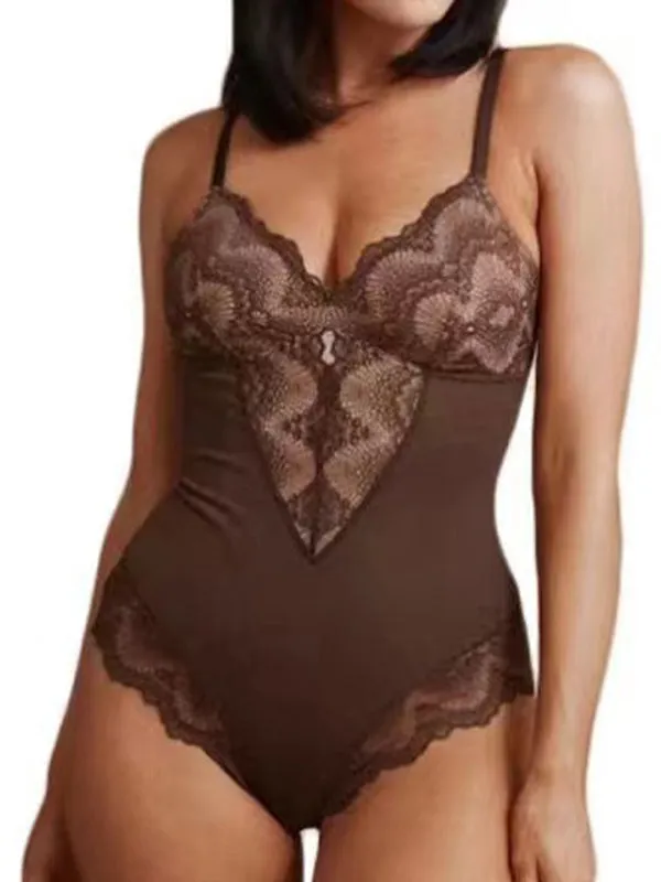 Solid Color Sexy V-Neck Shaping Body